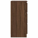 vidaXL barna tölgy színű szerelt fa tálalószekrény 37,5x35x76 cm