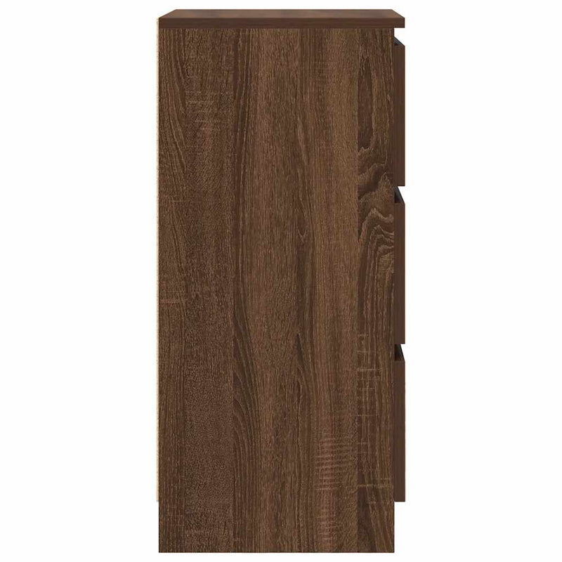 vidaXL barna tölgy színű szerelt fa tálalószekrény 37,5x35x76 cm
