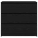 vidaXL fekete tölgy szerelt fa tálalószekrény 80x35x76 cm