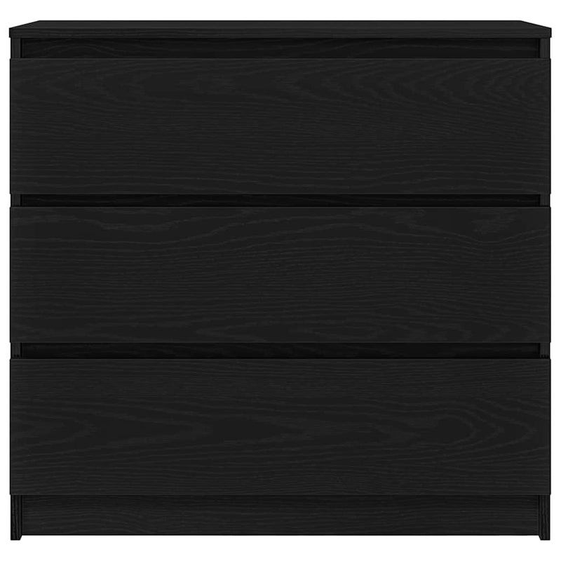 vidaXL fekete tölgy szerelt fa tálalószekrény 80x35x76 cm