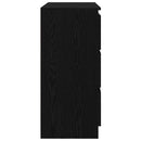 vidaXL fekete tölgy szerelt fa tálalószekrény 80x35x76 cm