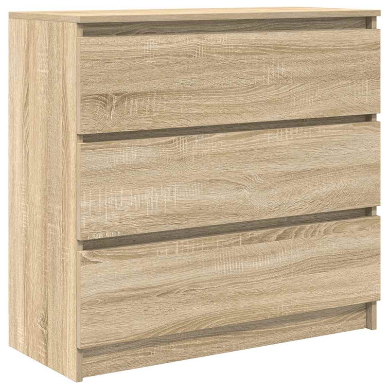 vidaXL sonoma tölgy színű szerelt fa tálalószekrény 80x35x76 cm