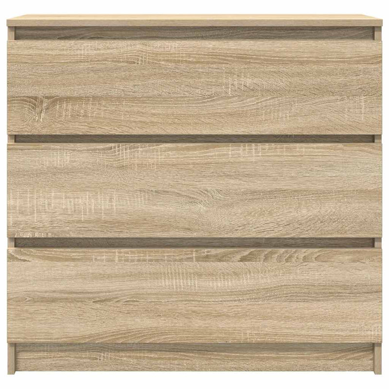 vidaXL sonoma tölgy színű szerelt fa tálalószekrény 80x35x76 cm