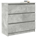 vidaXL betonszürke szerelt fa tálalószekrény 80x35x76 cm