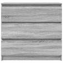 vidaXL szürke sonoma színű szerelt fa tálalószekrény 80x35x76 cm