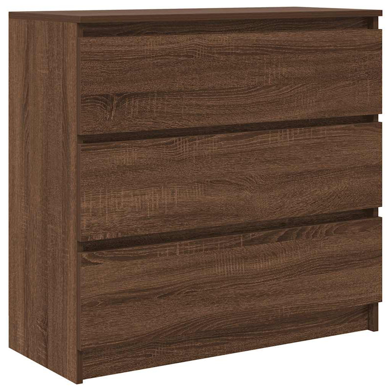 vidaXL barna tölgy színű szerelt fa tálalószekrény 80x35x76 cm