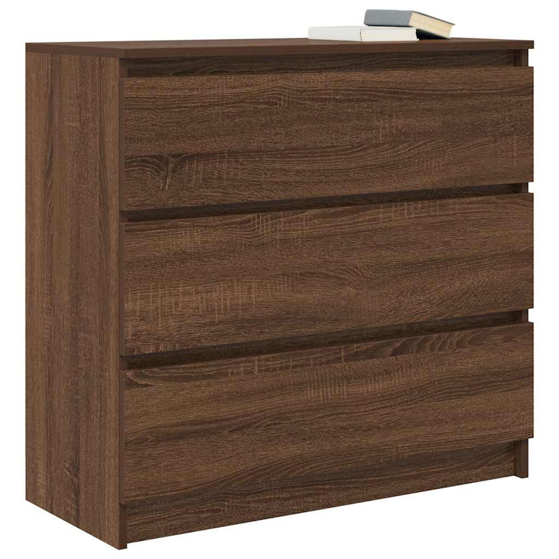 vidaXL barna tölgy színű szerelt fa tálalószekrény 80x35x76 cm