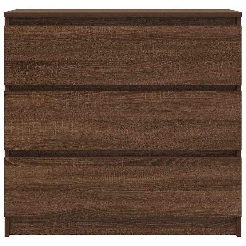 vidaXL barna tölgy színű szerelt fa tálalószekrény 80x35x76 cm
