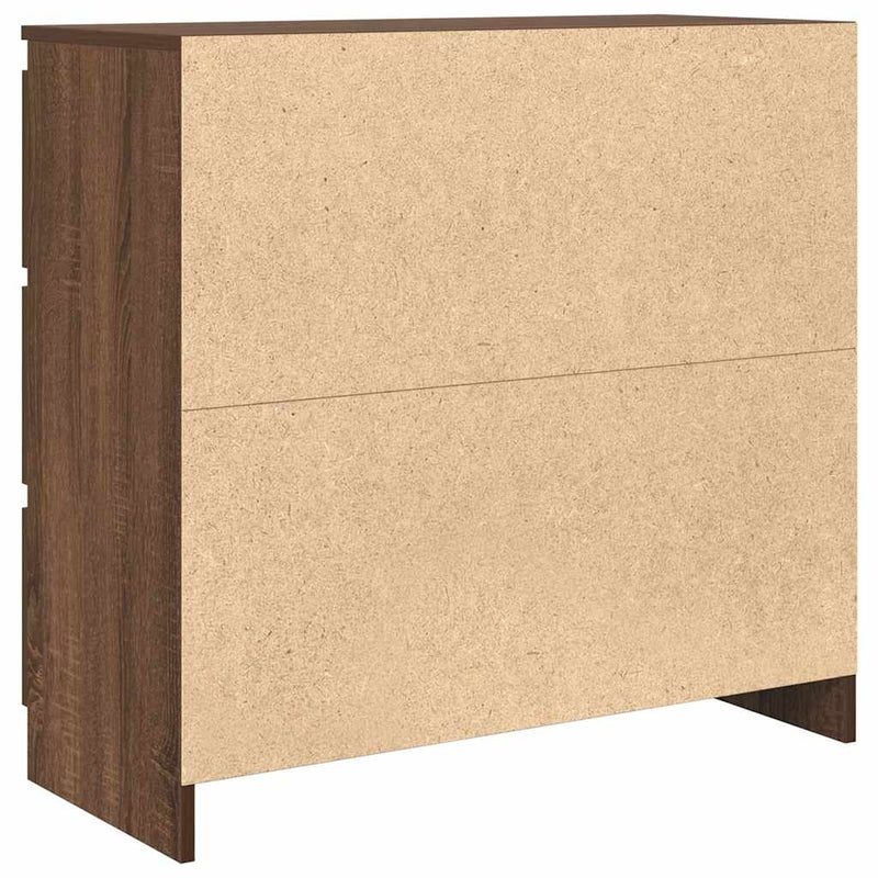 vidaXL barna tölgy színű szerelt fa tálalószekrény 80x35x76 cm