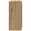 vidaXL kézműves tölgy színű szerelt fa tálalószekrény 80x35x76 cm