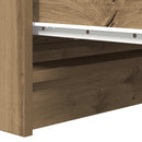 vidaXL kézműves tölgy színű szerelt fa tálalószekrény 80x35x76 cm