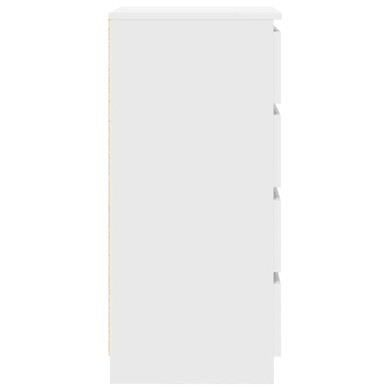 vidaXL fehér szerelt fa tálalószekrény 37,5x35x76 cm