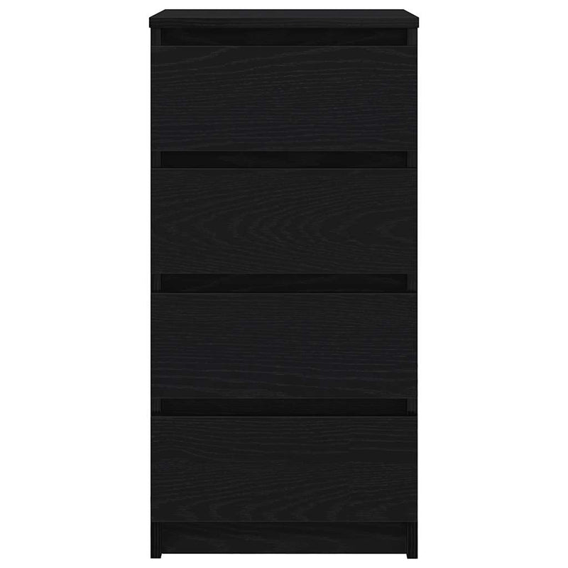 vidaXL fekete tölgy szerelt fa tálalószekrény 37,5x35x76 cm