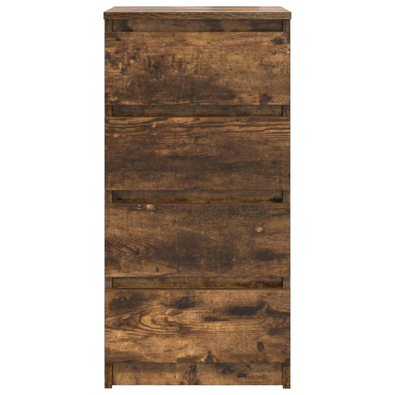 vidaXL füstös tölgy színű szerelt fa tálalószekrény 37,5x35x76 cm