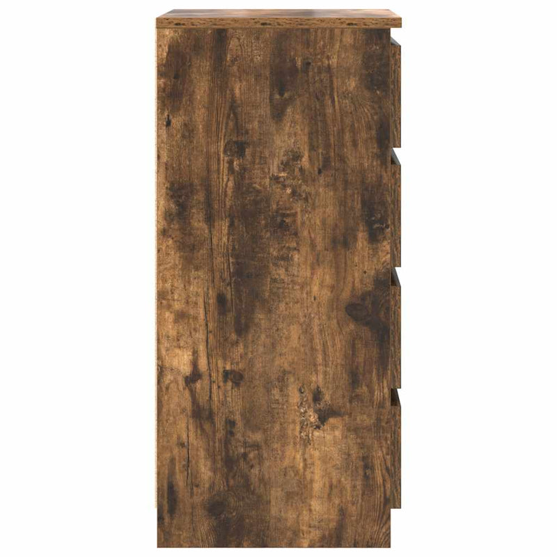 vidaXL füstös tölgy színű szerelt fa tálalószekrény 37,5x35x76 cm