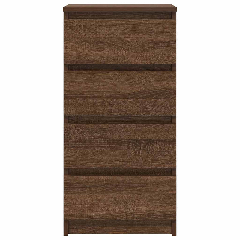 vidaXL barna tölgy színű szerelt fa tálalószekrény 37,5x35x76 cm