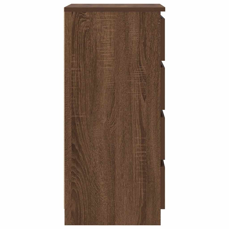 vidaXL barna tölgy színű szerelt fa tálalószekrény 37,5x35x76 cm