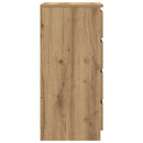 vidaXL kézműves tölgy színű szerelt fa tálalószekrény 37,5x35x76 cm