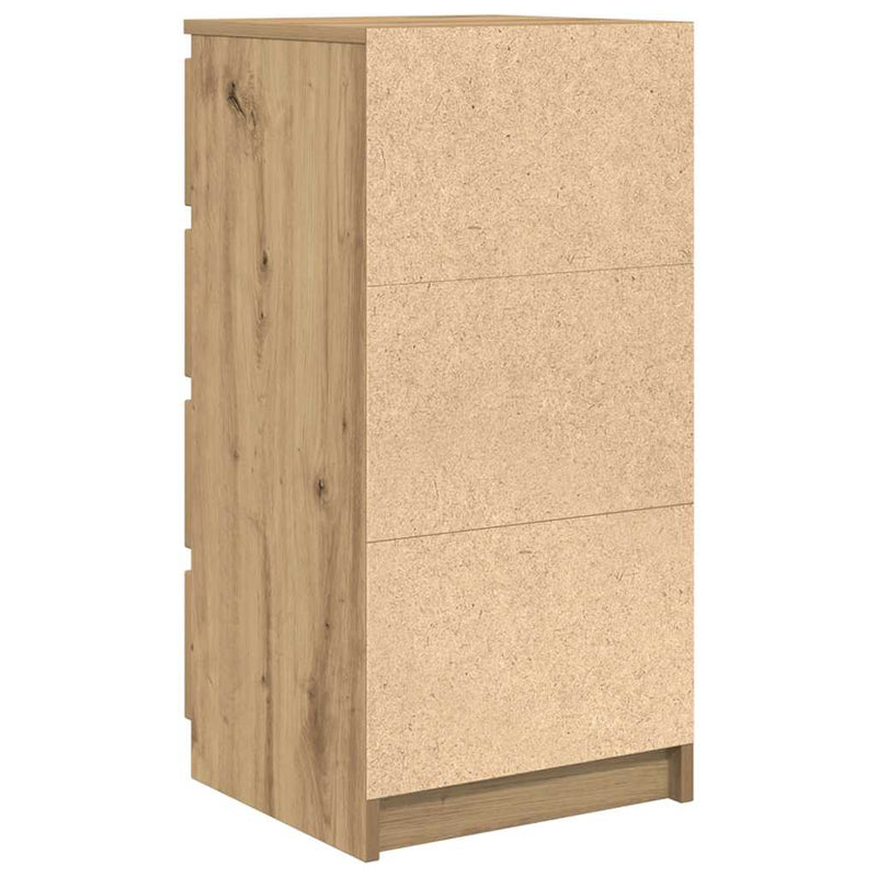 vidaXL kézműves tölgy színű szerelt fa tálalószekrény 37,5x35x76 cm