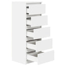 vidaXL fehér szerelt fa tálalószekrény fiókos 37,5x35x99 cm