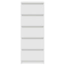 vidaXL fehér szerelt fa tálalószekrény fiókos 37,5x35x99 cm