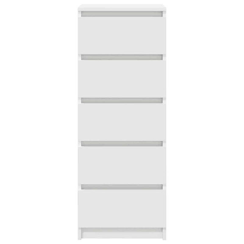 vidaXL fehér szerelt fa tálalószekrény fiókos 37,5x35x99 cm