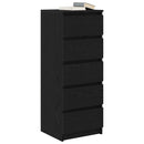 vidaXL fekete tölgy szerelt fa tálalószekrény fiókos 37,5x35x99 cm