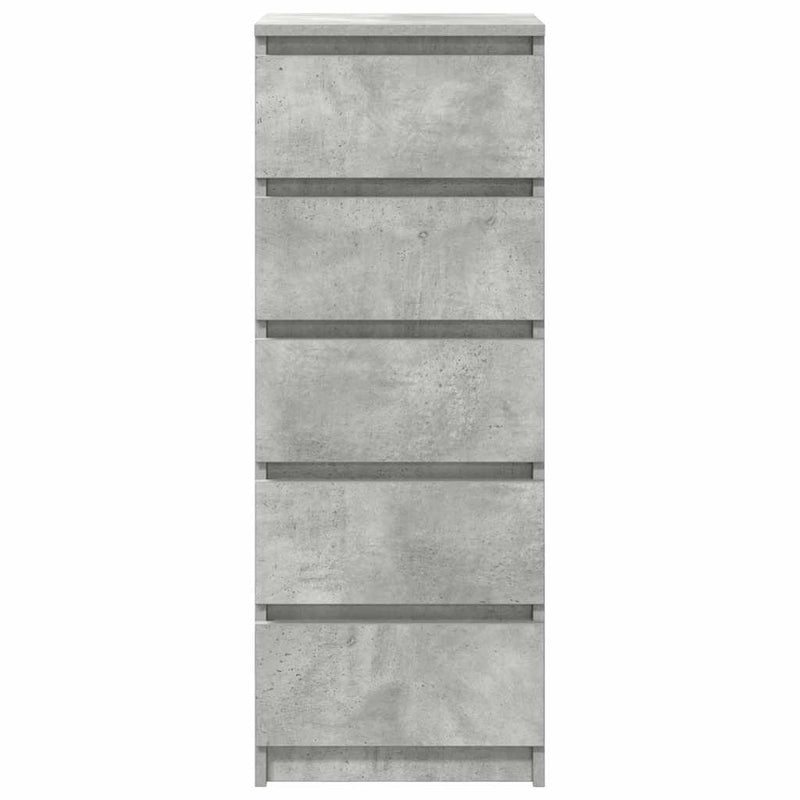 vidaXL betonszürke szerelt fa tálalószekrény fiókos 37,5x35x99 cm