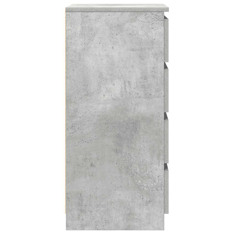 vidaXL betonszürke szerelt fa tálalószekrény fiókos 37,5x35x99 cm