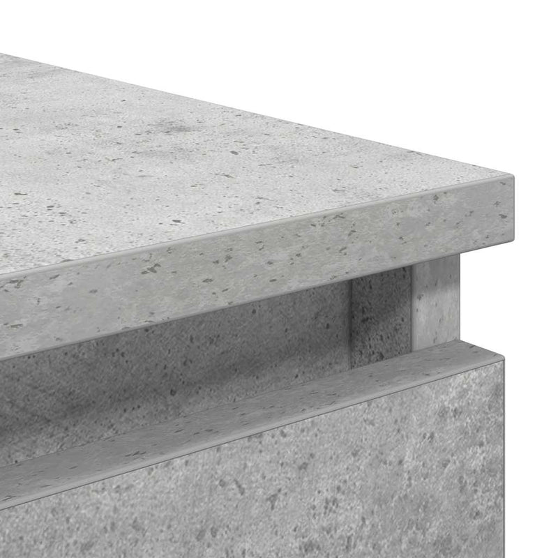 vidaXL betonszürke szerelt fa tálalószekrény fiókos 37,5x35x99 cm