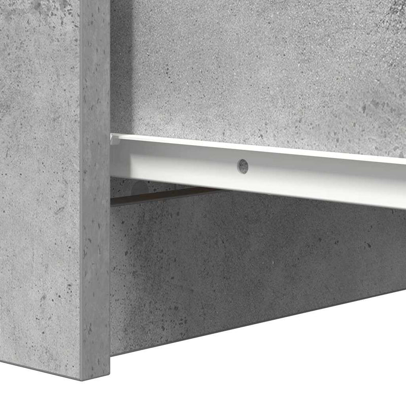 vidaXL betonszürke szerelt fa tálalószekrény fiókos 37,5x35x99 cm