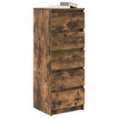 vidaXL füstölt tölgy szerelt fa tálalószekrény fiókos 37,5x35x99 cm