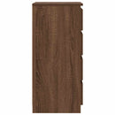 vidaXL barna tölgy szerelt fa tálalószekrény fiókos 37,5x35x99 cm