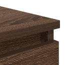 vidaXL barna tölgy szerelt fa tálalószekrény fiókos 37,5x35x99 cm