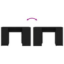 vidaXL fekete tölgy forgácslap íróasztal 120x42x76 cm