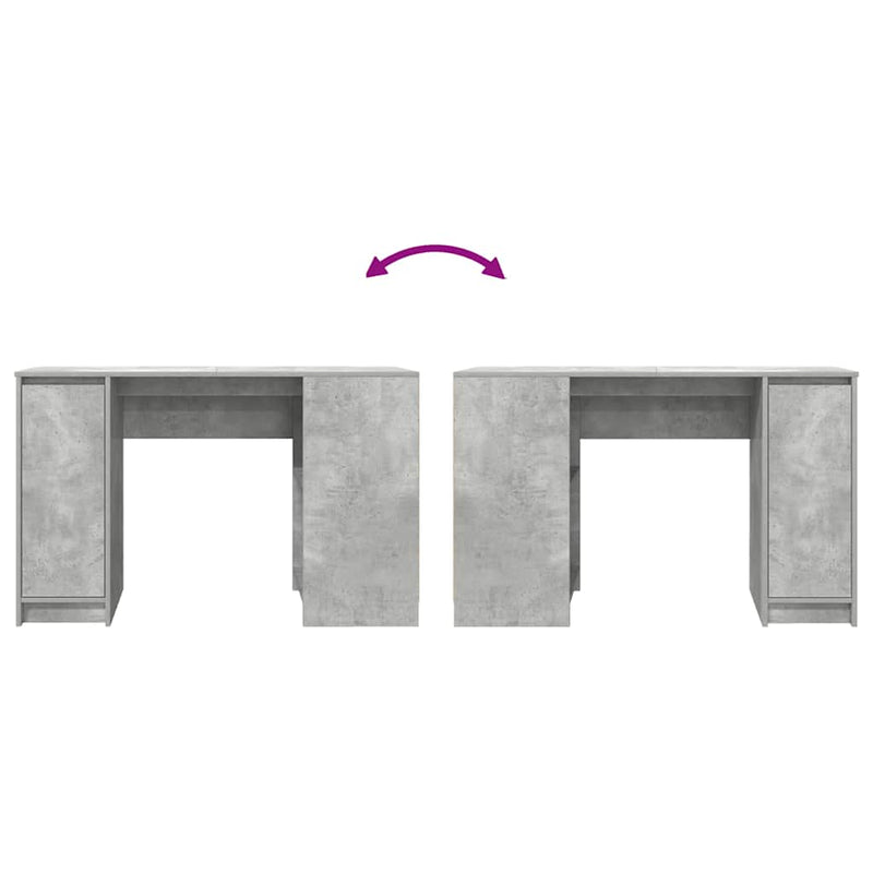 vidaXL betonszürke forgácslap íróasztal 120x42x76 cm