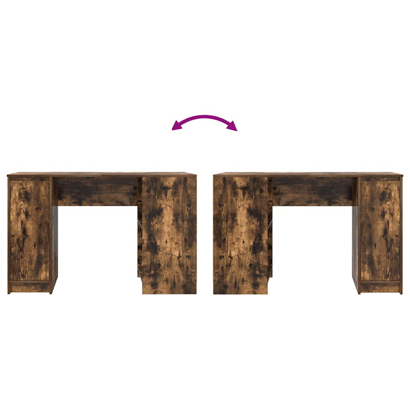 vidaXL füstös tölgy színű szerelt fa íróasztal 120x42x76 cm