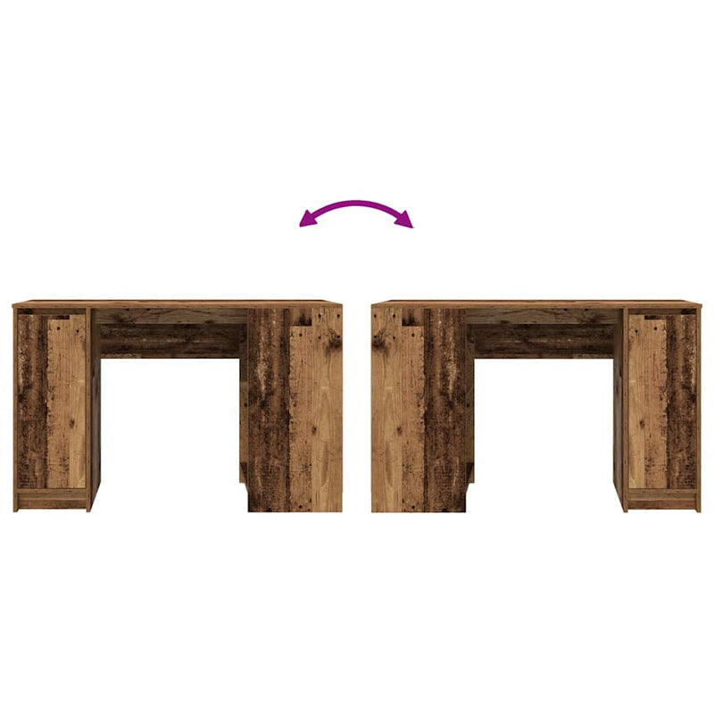 vidaXL antik fa szerelt fa íróasztal 120x42x76 cm