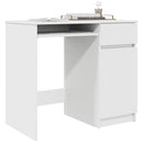 vidaXL fehér forgácslap íróasztal 86x49x76 cm