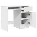 vidaXL fehér forgácslap íróasztal 86x49x76 cm