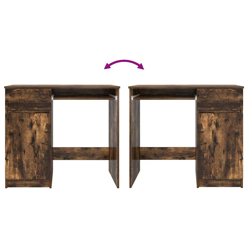 vidaXL füstös tölgy színű szerelt fa íróasztal 86x49x76 cm