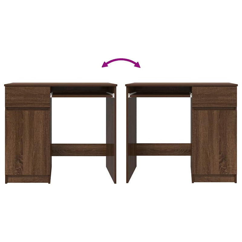 vidaXL barna tölgy színű szerelt fa íróasztal 86x49x76 cm