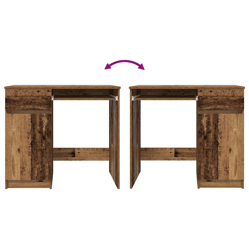 vidaXL antik fa szerelt fa íróasztal 86x49x76 cm