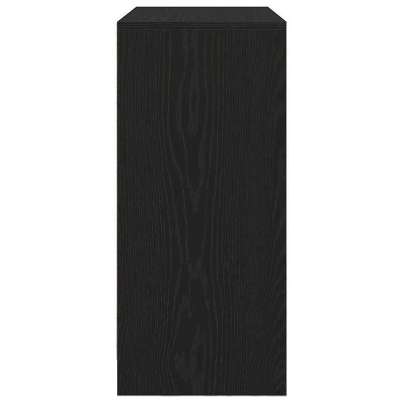 vidaXL fekete tölgy komód fiókokkal és ajtókkal 70,5x34x74,5 cm