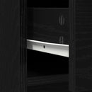 vidaXL fekete tölgy komód fiókokkal és ajtókkal 70,5x34x74,5 cm