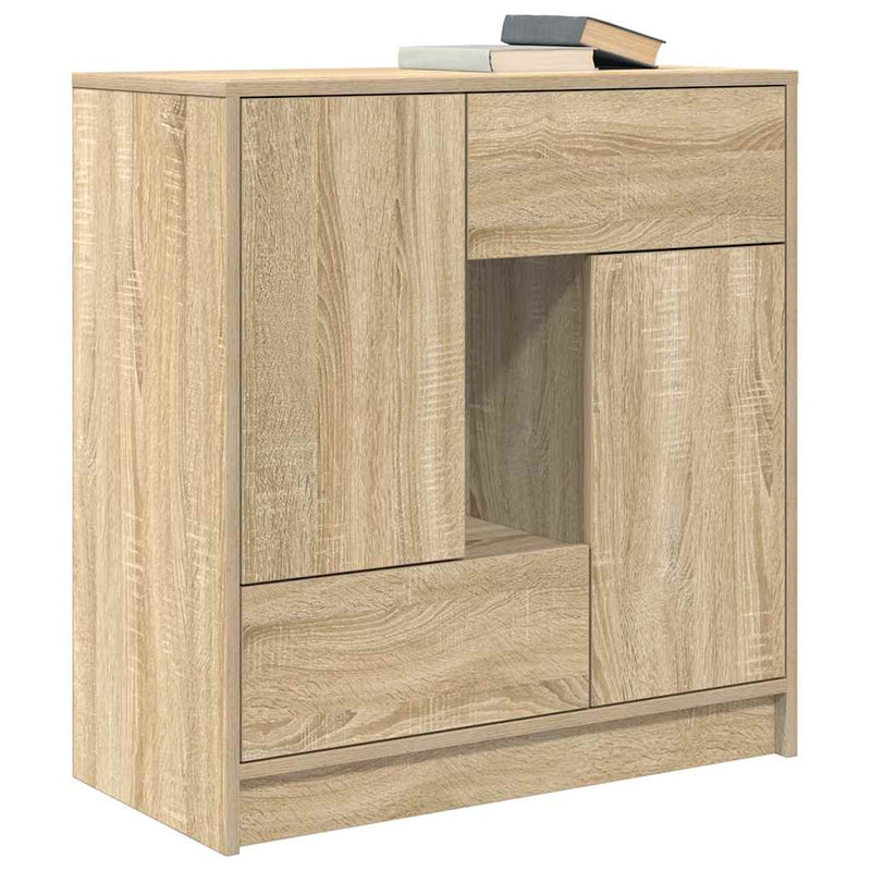 vidaXL sonoma tölgy komód fiókokkal és ajtókkal 70,5x34x74,5 cm