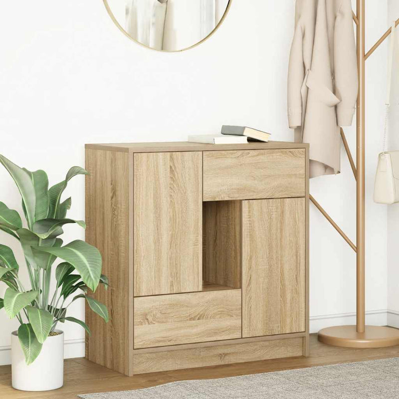 vidaXL sonoma tölgy komód fiókokkal és ajtókkal 70,5x34x74,5 cm