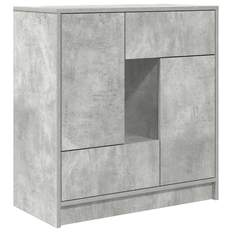 vidaXL betonszürke komód fiókokkal és ajtókkal 70,5x34x74,5 cm