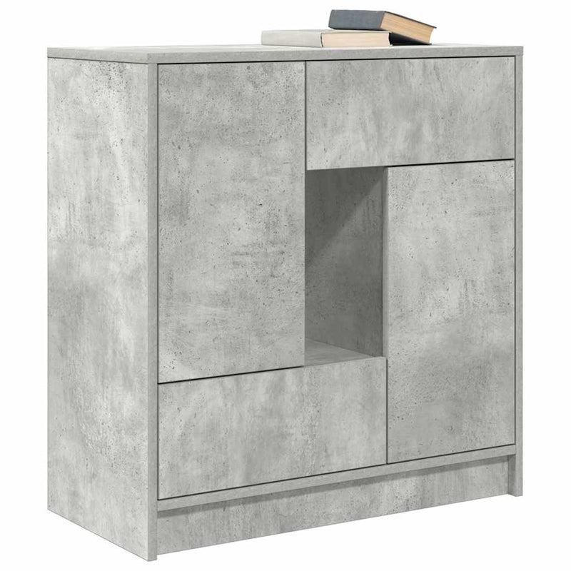 vidaXL betonszürke komód fiókokkal és ajtókkal 70,5x34x74,5 cm