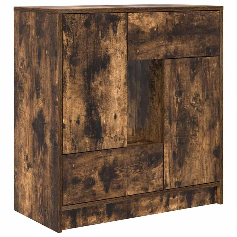 vidaXL füstölt tölgy komód fiókokkal és ajtókkal 70,5x34x74,5 cm